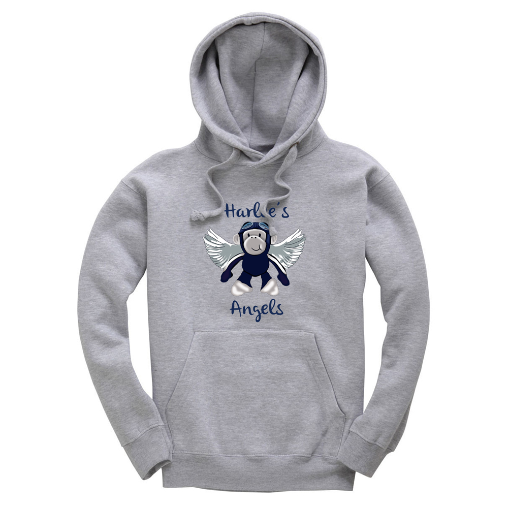 Harlee s Angels Hoodie Grey L4 Teamwear Ltd